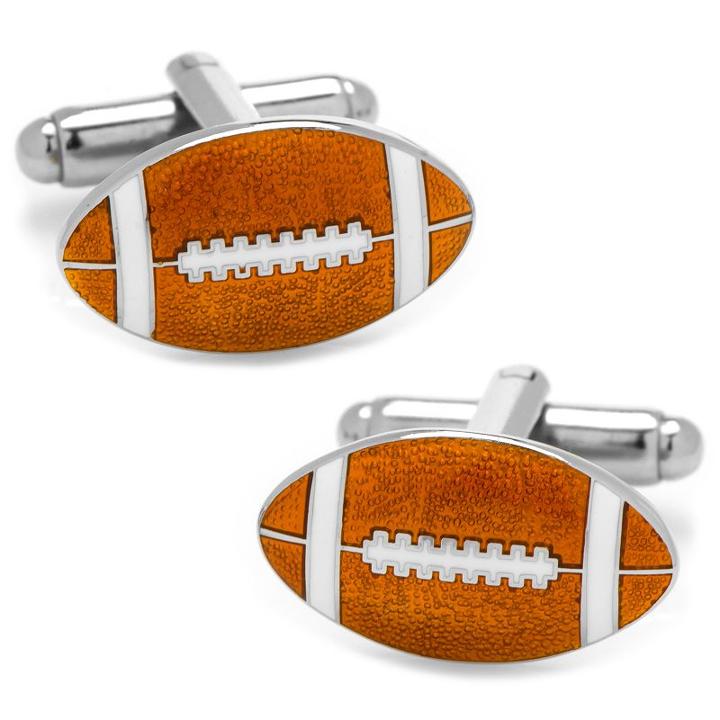 Football Cuff Links, Men's, Brown