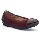 Croft & Barrow&reg; Women's Ortholite Cap-toe Ballet Flats, Size: 10, Dark Red