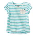 Toddler Girl Jumping Beans&reg; Striped High-low Hem Tee, Size: 4t, Turquoise/blue (turq/aqua)