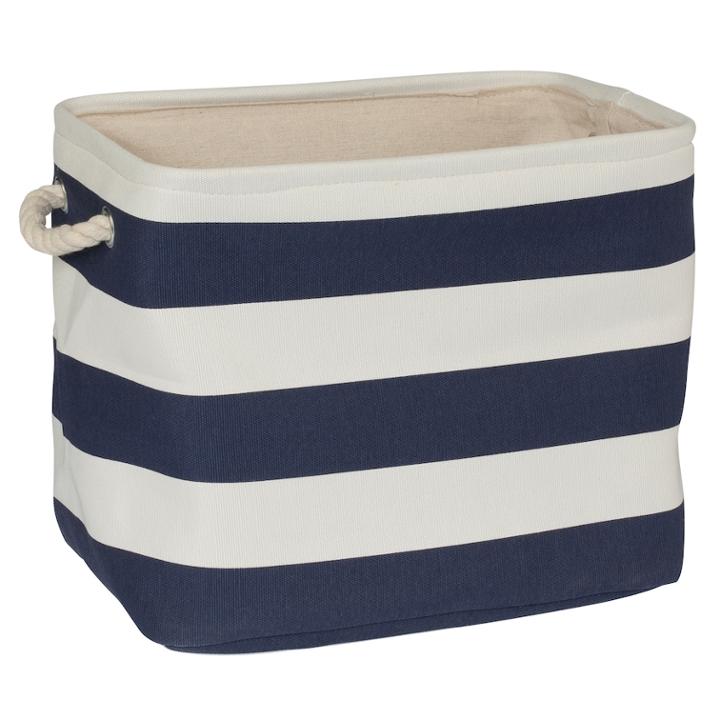 Creative Ware Home Stripe Tote, Adult Unisex, Blue (navy)
