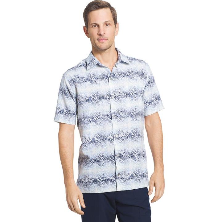 Men's Van Heusen Classic-fit Oasis Crosshatch Button-down Shirt, Size: Small, Light Blue