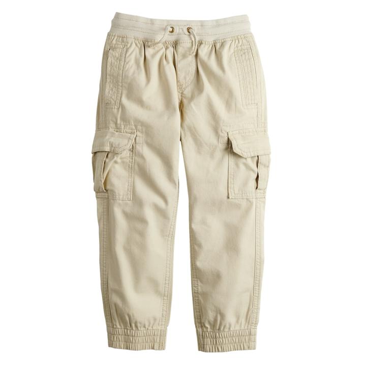 Boys 4-7x Sonoma Goods For Life&trade; Casual Jogger Pants, Size: 7x, Med Beige