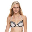 Juniors' Malibu Underwire Halter Bikini Top, Size: Small, Ovrfl Oth