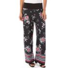 Women's Apt. 9&reg; Print Palazzo Pant, Size: Medium, Pink Floral Border