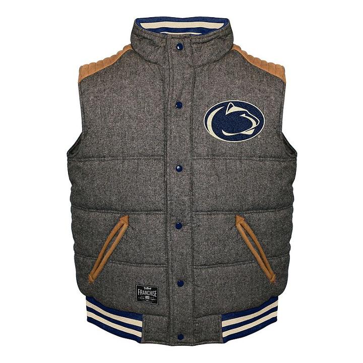 Men's Franchise Club Penn State Nittany Lions Legacy Reversible Vest, Size: Small, Grey