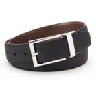 Men's Chaps Ultra Suede Black Brown Reversible Belt, Size: 44