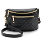 Apt. 9&reg; Connie Quilted Convertible Crossbody Bag, Women's, Black