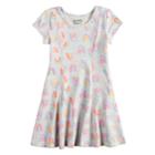 Girls 4-10 Jumping Beans&reg; Printed Dress, Size: 8, Light Grey