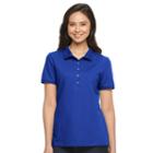 Women's Croft & Barrow&reg; Classic Solid Polo, Size: Xs, Dark Blue