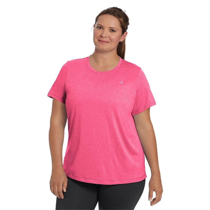 Women's Plus Size Champion Scoopneck Vapor Active Tee, Size: 3xl, Light Pink