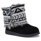 Muk Luks Reverse Patti Women's Water Resistant Winter Boots, Size: 7, Black