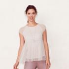 Women's Lc Lauren Conrad Tulle Babydoll Top, Size: Xl, Grey