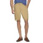 Men's Marc Anthony Slim-fit Twill Flat-front Shorts, Size: 34, Med Beige