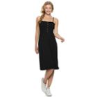 Juniors' So&reg; Smocked Midi Skater Dress, Teens, Size: Xl, Black