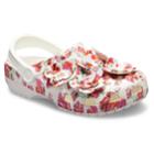 Crocs Classic Timeless Clash Roses Women's Clogs, Size: 8, White Floral Print