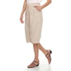 Women's Gloria Vanderbilt Lillith Sheeting Skimmer Capris, Size: Xl, Med Beige