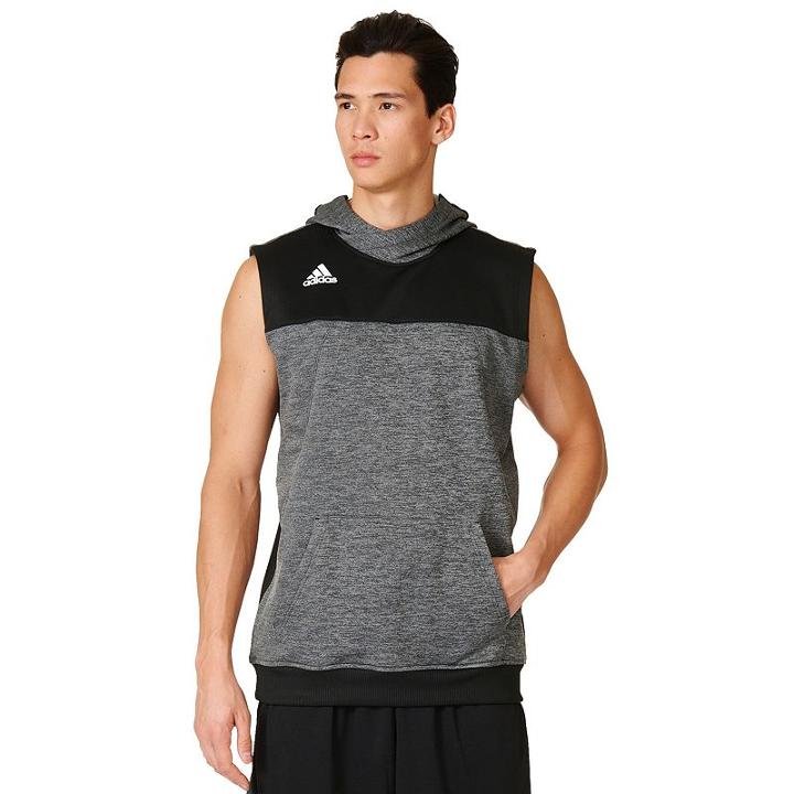 Men's Adidas Sleeveless Hoodie, Size: Xl, Black