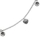 Lyric Sterling Silver Diamond Accent Flower And Heart Charm Bracelet, Women's, Size: 7.5, Grey