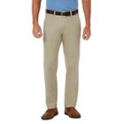 Men's Haggar Coastal Comfort Straight-fit Stretch Flat-front Chino Pants, Size: 36x34, Beige Oth