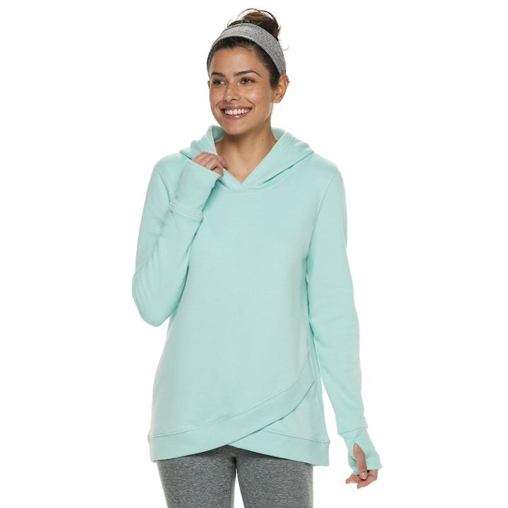 Women's Tek Gear&reg; Tulip Hem Hoodie, Size: Medium, Lt Green