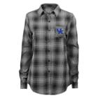Women's Kentucky Wildcats Dream Plaid Shirt, Size: Large, Black