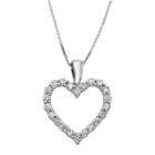 1/2 Carat T.w. Igl Certified Diamond 14k Gold Heart Pendant Necklace, Women's, Size: 18