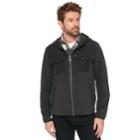 Men's Levi's&reg; Fleece Mixed Media Hooded Jacket, Size: Large, Grey (charcoal)