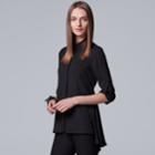 Women's Simply Vera Vera Wang High-low Blouse, Size: Xl, Black