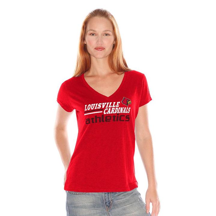 Women's Louisville Cardinals Fair Catch Tee, Size: Small, Red