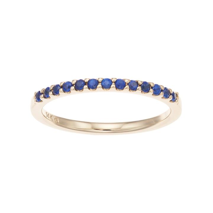 Boston Bay Diamonds 14k Gold Sapphire Stack Ring, Women's, Size: 8, Blue