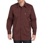Men's Dickies Regular-fit Zip-pocket Moisture-wicking Button-down Work Shirt, Size: Large, Med Red