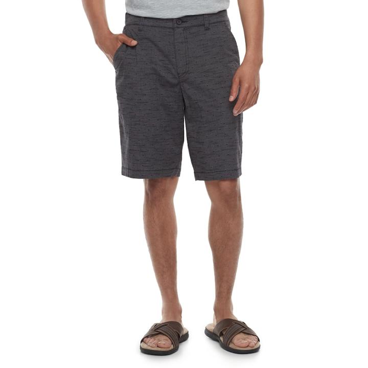 Men's Marc Anthony Slim-fit Patterned Shorts, Size: 30, Black