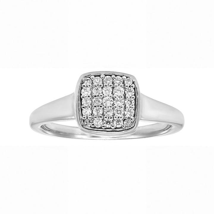 Love 360 10k Gold 1/4 Carat T.w. Diamond Wedding Ring, Adult Unisex, Size: 6, White