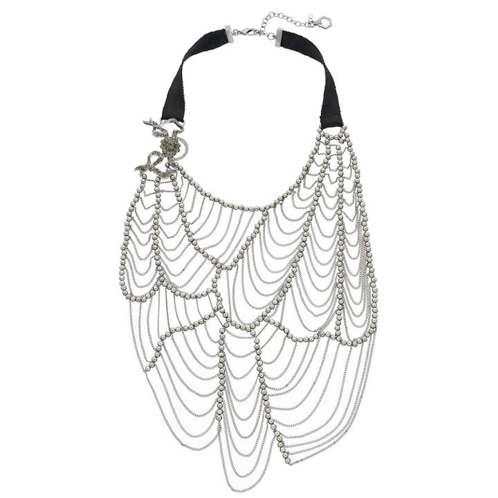 Simply Vera Vera Wang 10th Anniversary Web Swag Necklace, Women's, Silver
