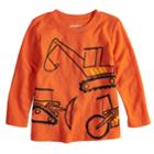 Toddler Boy Jumping Beans&reg; Construction Trucks Slubbed Graphic Tee, Size: 5t, Med Orange