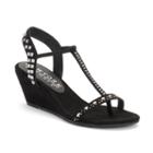 New York Transit Bright Lady Women's Wedge Sandals, Size: 8.5 Wide, Black