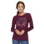 Women's Sonoma Goods For Life&trade; Graphic Crewneck Tee, Size: Xxl, Med Purple