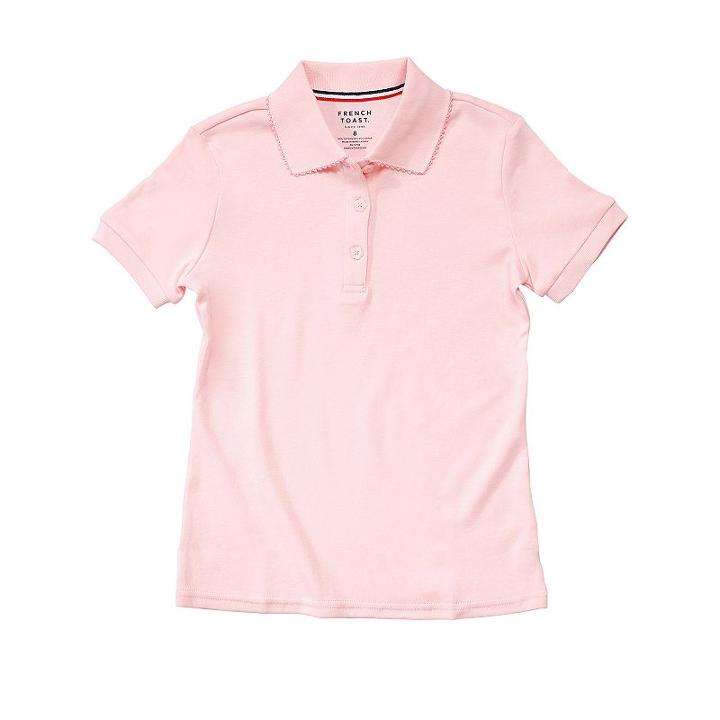 Girls 4-20 & Plus Size French Toast School Uniform Solid Polo, Girl's, Size: 10-12, Pink