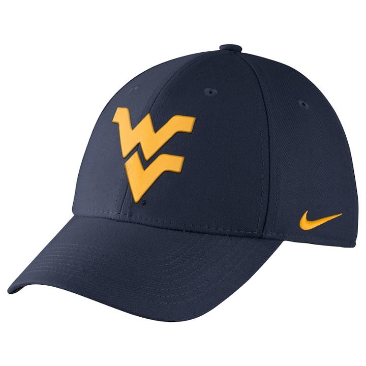 Adult Nike West Virginia Mountaineers Dri-fit Flex-fit Cap, Men's, Blue (navy)