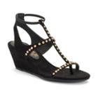 New York Transit Brightest Women's Wedge Sandals, Size: 8.5 Wide, Black