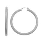 Amore By Simone I. Smith Sterling Silver Mesh Hoop Earrings, Women's