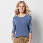 Women's Sonoma Goods For Life&trade; Pieced French Terry Sweatshirt, Size: Xxl, Dark Blue