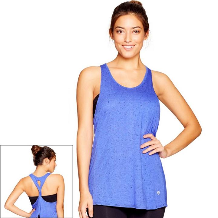 Women's Colosseum Zeal Twist Back Tank, Size: Large, Dark Blue