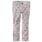 Girls 4-8 Carter's Floral French Terry Jeggings, Girl's, Size: 4, Ovrfl Oth