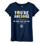 Girls 4-6x Kid President You're Awesome Graphic Tee, Size: Xs, Blue (navy)