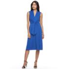 Women's Dana Buchman Crepe Fit & Flare Dress, Size: Xs, Blue