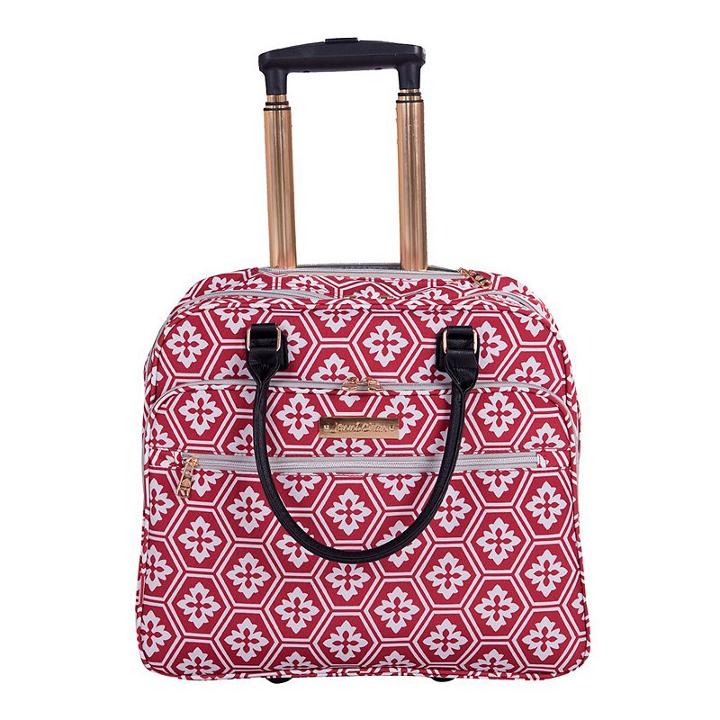 Jenni Chan Aria Snowflake 16-inch Business Tote, Adult Unisex, Size: 16carryon, Red