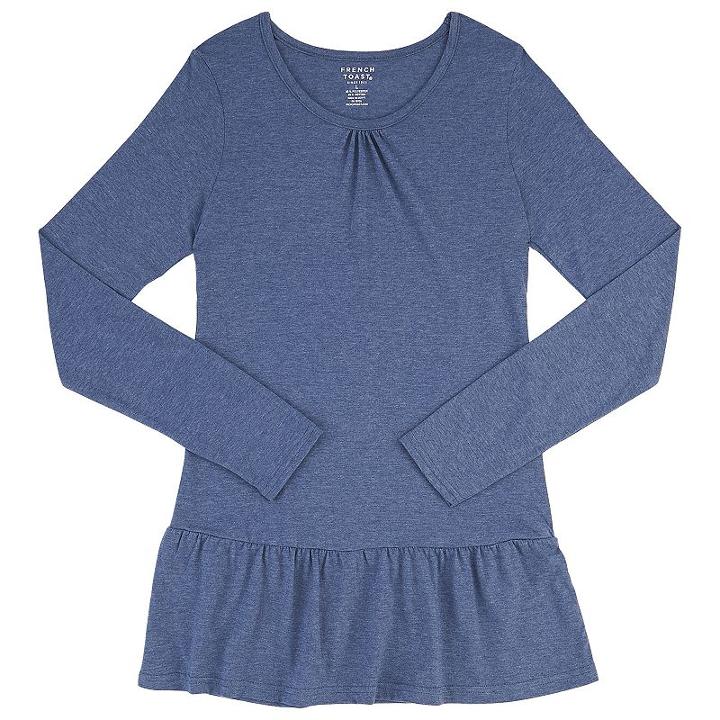 Girls 7-16 & Plus Size French Toast Ruffle Drop-waist Tunic, Size: 18-20 Plus, Med Blue