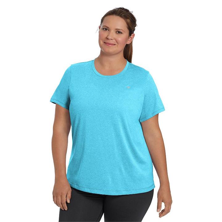 Women's Plus Size Champion Scoopneck Vapor Active Tee, Size: 3xl, Light Blue