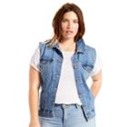 Plus Size Levi's&reg; Jean Vest, Women's, Size: 1xl, Med Blue